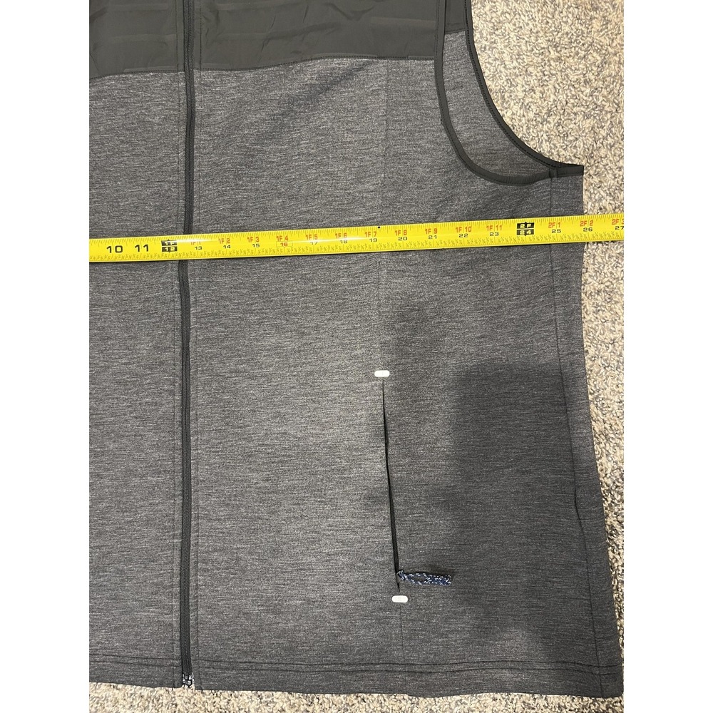 Southern Tide Vest Mens 2XL Gray Black Full‎ Zip Golf Performance Lightweight - Picture 9 of 10